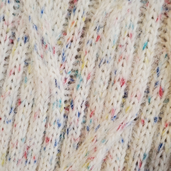 ODDY fuzzy confetti sweater dress white/multicolored size M/L - Picture 4 of 11